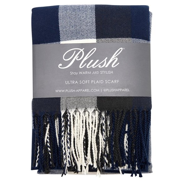 Plush Accessories - Plush Ultra Soft Plaid Scarf